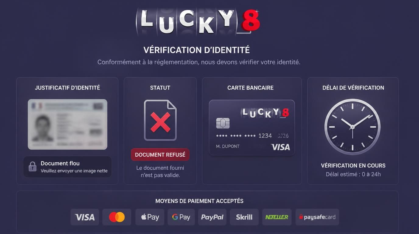Un document d’identité flou et une carte bancaire avec un symbole d’avertissement